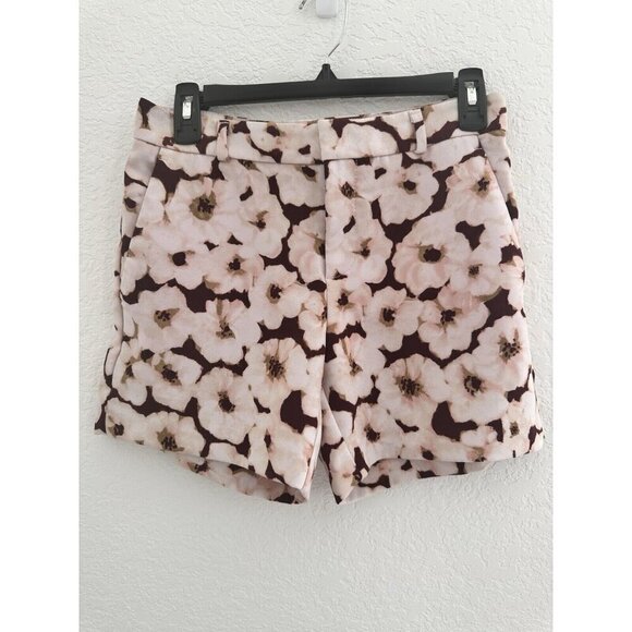 Banana Republic Women’s‎ Dressy Chino Shorts Pink Floral Size 0 Pockets Fairy - Picture 2 of 10